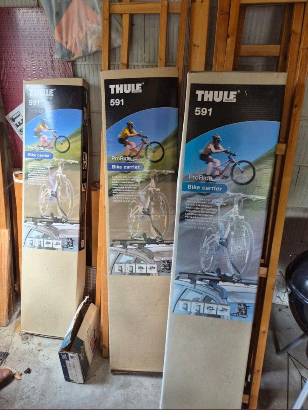 3 x Thule 591 Bike Carrier ProRide NIEUW, Auto diversen, Fietsendragers, Ophalen, Nieuw, Dakdrager