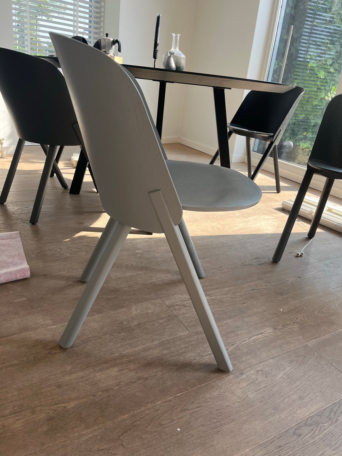 5x Stefan Diez CH05 Eetkamerstoelen - Zwart, Groen, Grijs, Huis en Inrichting, Ophalen, Gebruikt, Overige kleuren, Vijf, Zes of meer stoelen
