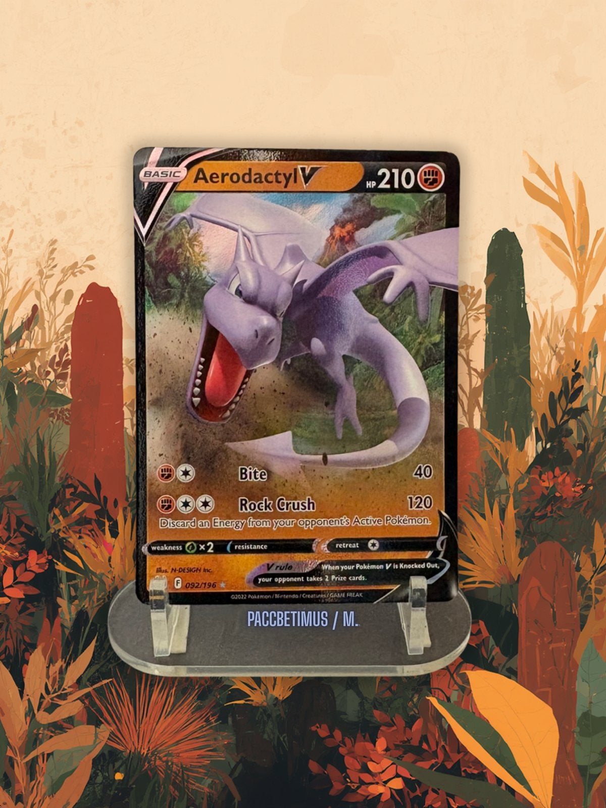 Aerodactyl V 092/196, Ophalen of Verzenden, Zo goed als nieuw, Losse kaart