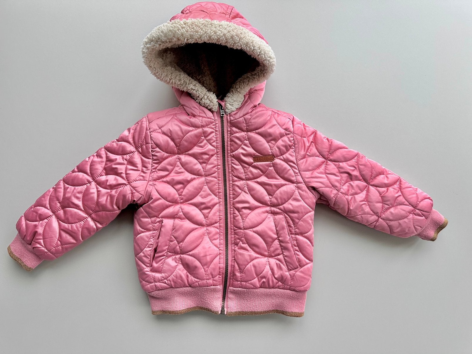 NoNo meisjes roze winterjas jas maat 104, Ophalen of Verzenden, Zo goed als nieuw, Meisje, Jas