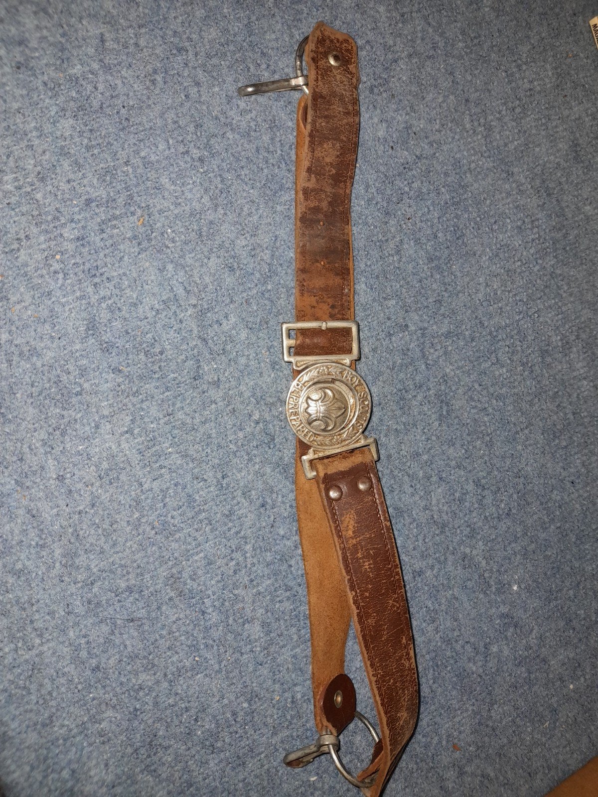Vintage Scouting Riem met Gesp - 'Be Prepared', Verzamelen, Ophalen of Verzenden, Gebruikt, Overige typen