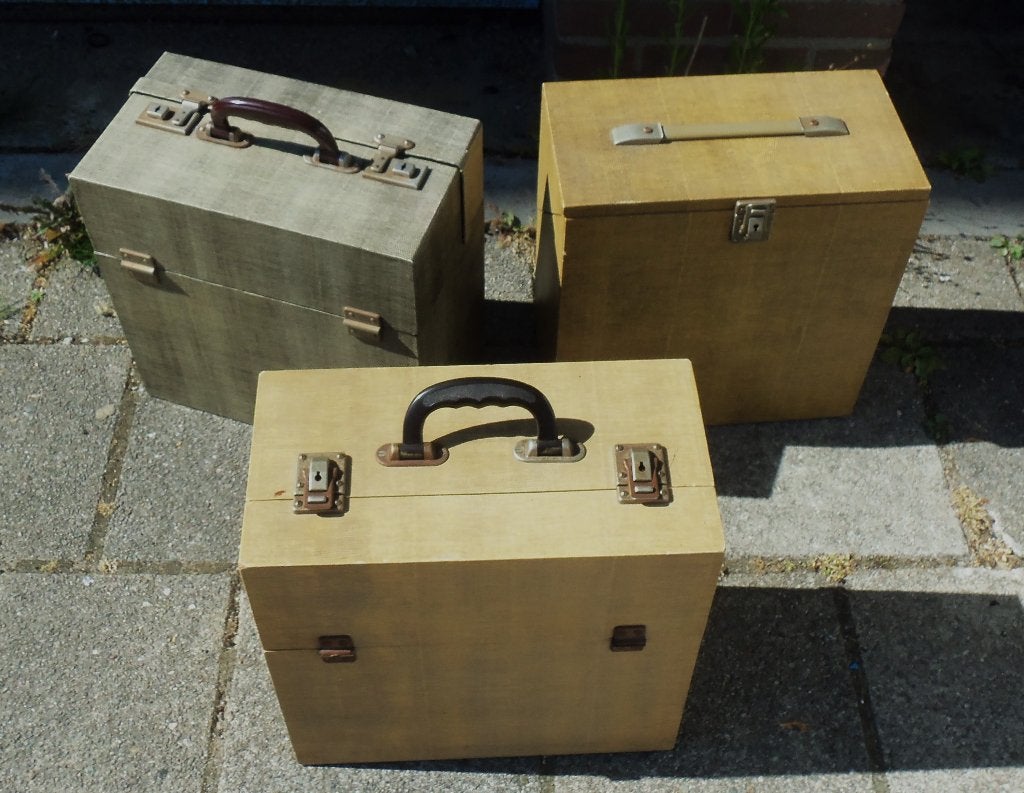 3 solide oude LP koffers, Ophalen, Minder dan 50 cm, Gebruikt, Minder dan 50 cm