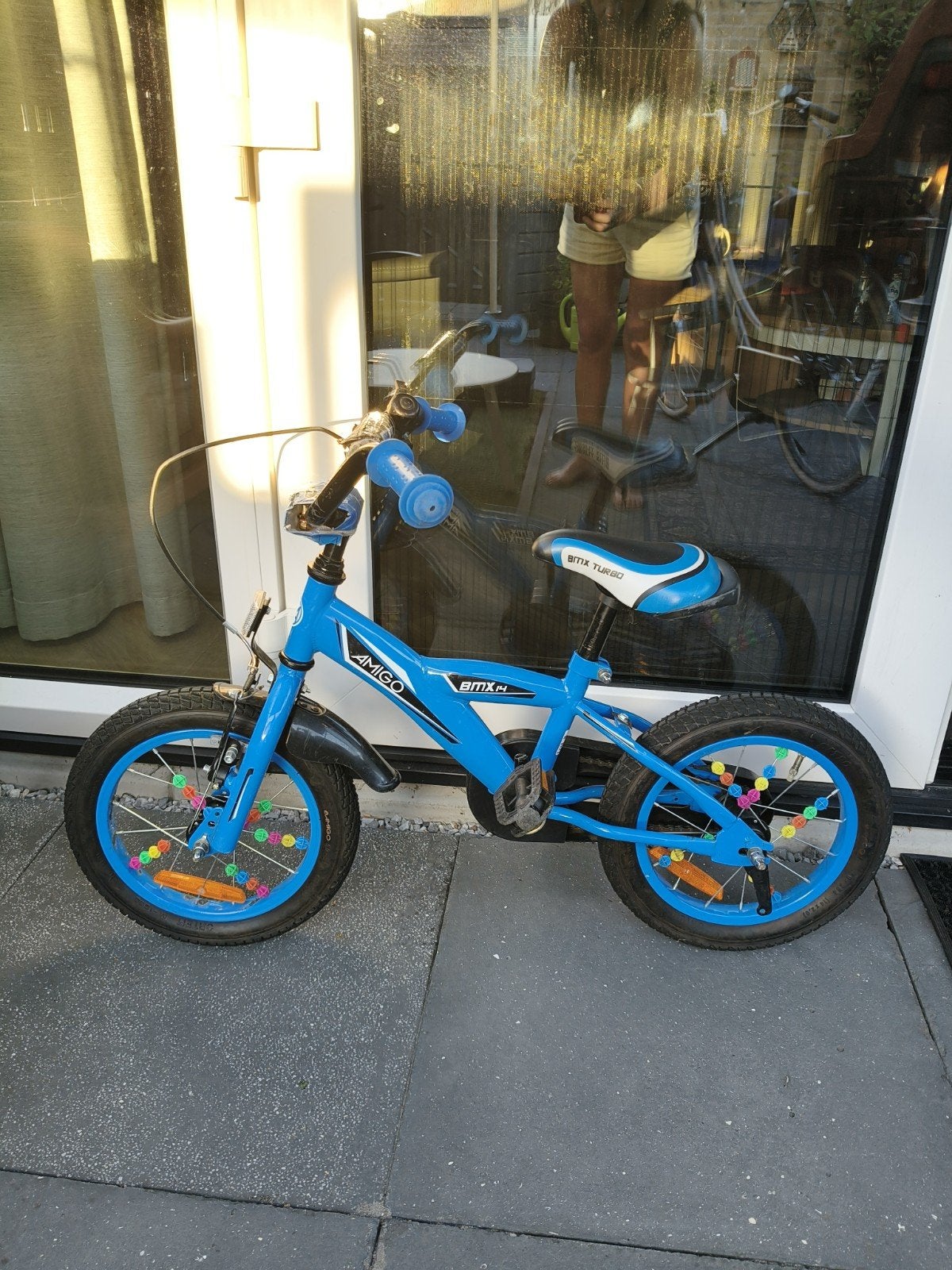 Amigo BMX Turbo Kinderfiets - Gebruikt maar in goede staat, Ophalen, Gebruikt, Velgrem, Minder dan 16 inch