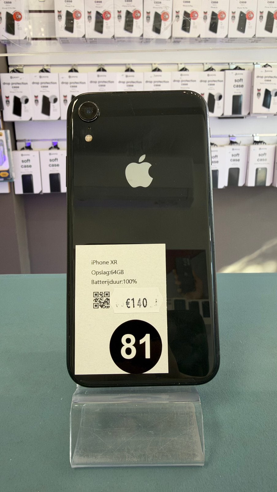 iPhone XR Zwart 64GB (81), Telecommunicatie, Apple, Zwart, IPhone XR, Ophalen of Verzenden