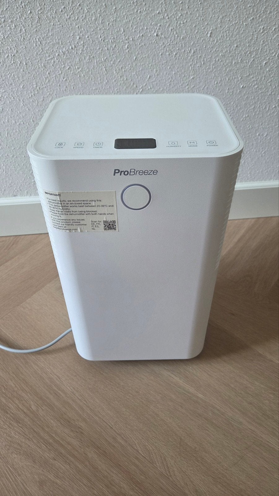 Pro Breeze PB-18 Luchtontvochtiger 12L/dag, Witgoed en Apparatuur, Ophalen, Gebruikt, Luchtontvochter