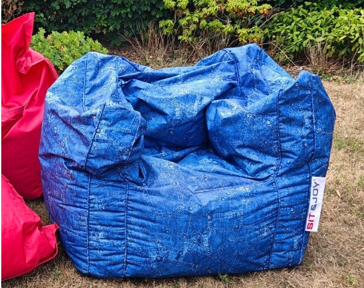 Sit & Joy Zitzakstoel - Blauw, Ophalen, Gebruikt, Blauw, Zitzakstoel