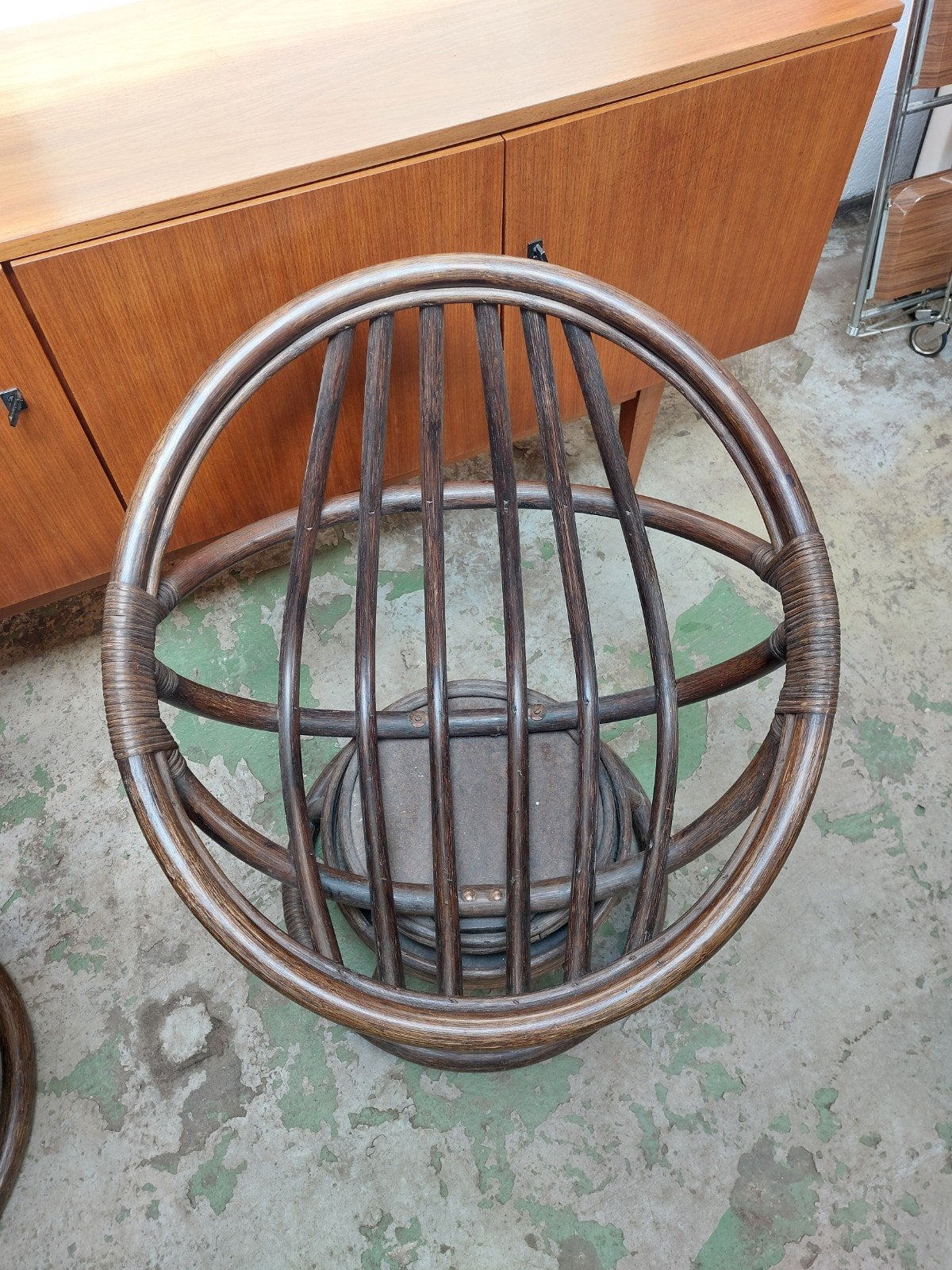 Vintage rotan manou loungeset (setprijs), Gebruikt, Bijzettafel, Rotan, Onbekend