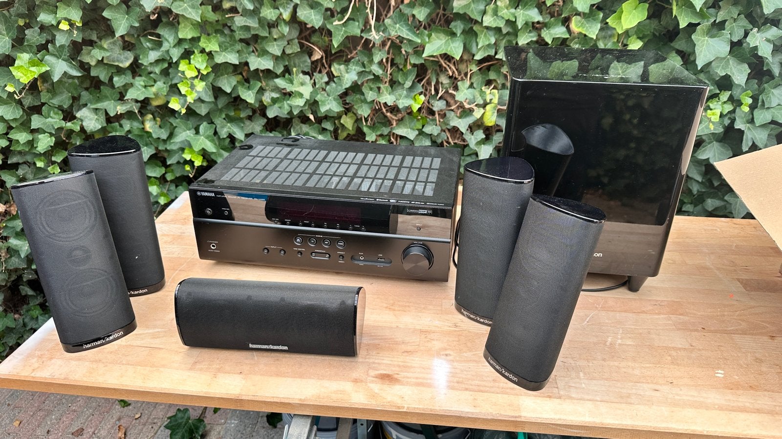 Yamaha & Harman Kardon 5.1 Dolby Surround Systeem + bekabeli, Verzenden, Gebruikt, 5.1-systeem, Overige merken