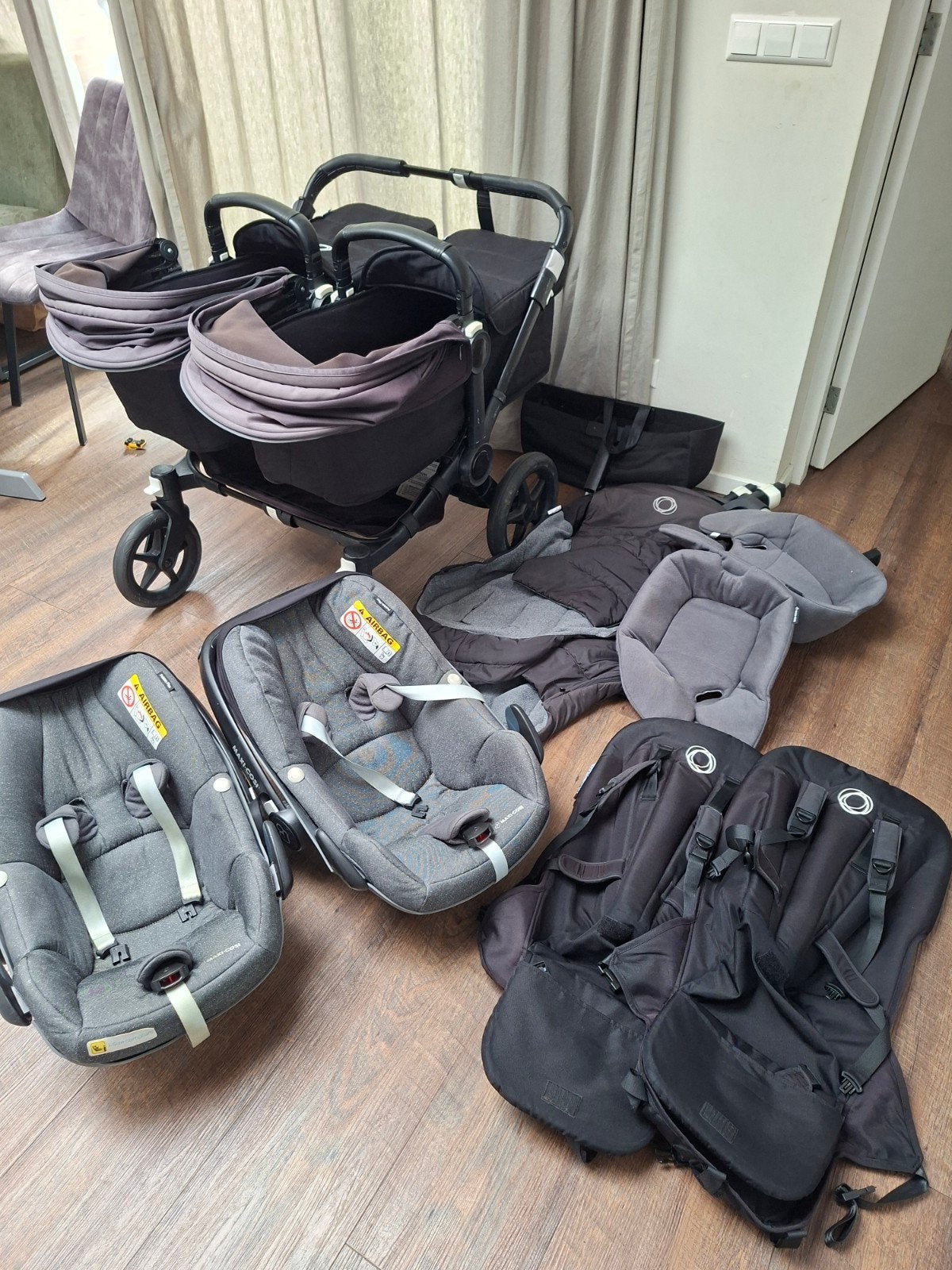 Bugaboo Donkey 3 Twin kinderwagen met accessoires, Kinderen en Baby's, Kinderwagens en Combinaties, Gebruikt, Bugaboo, Ophalen of Verzenden