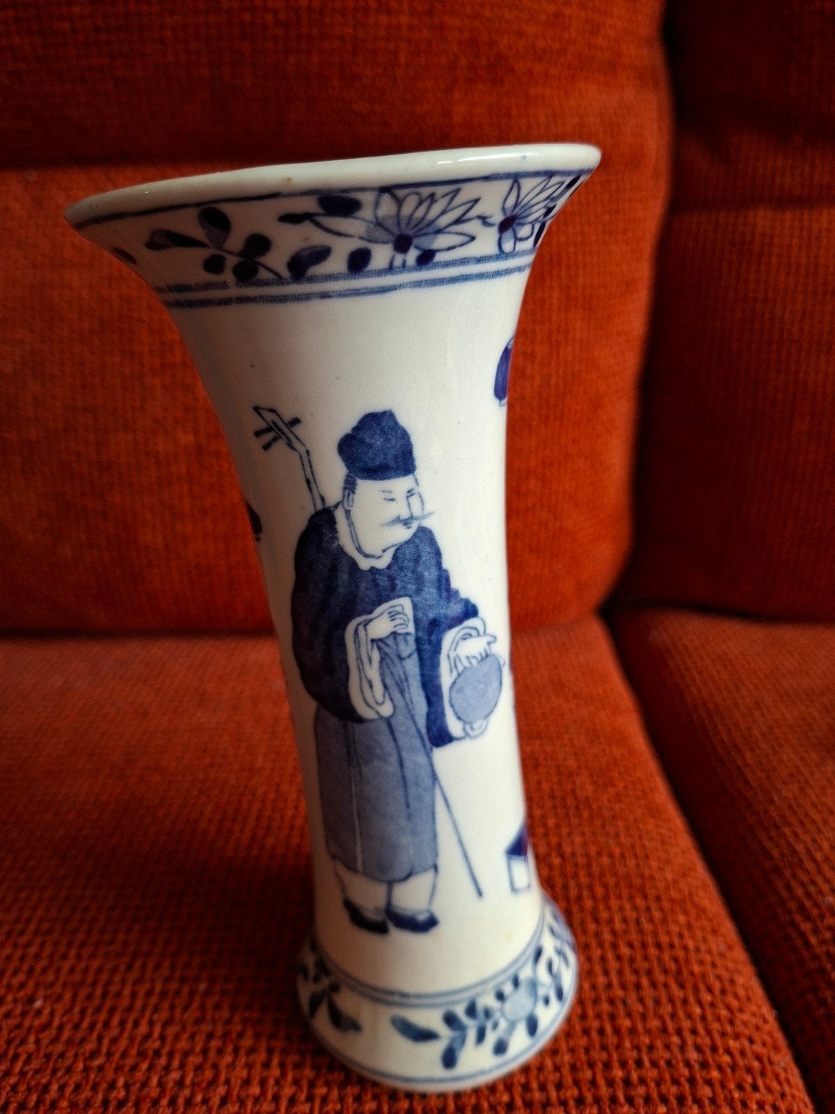 Antieke Chinese porseleinen vaas met blauw-wit decor, Antiek en Kunst, Ophalen of Verzenden