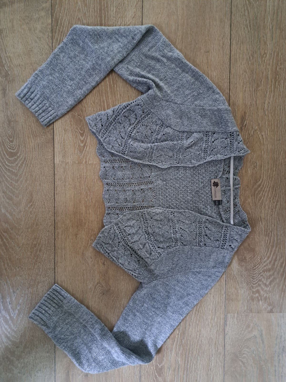 K-Woman Bolero Vestje Maat 34/36 Grijs met Glitter, K-Woman, Ophalen of Verzenden, Maat 34 (XS) of kleiner, Grijs