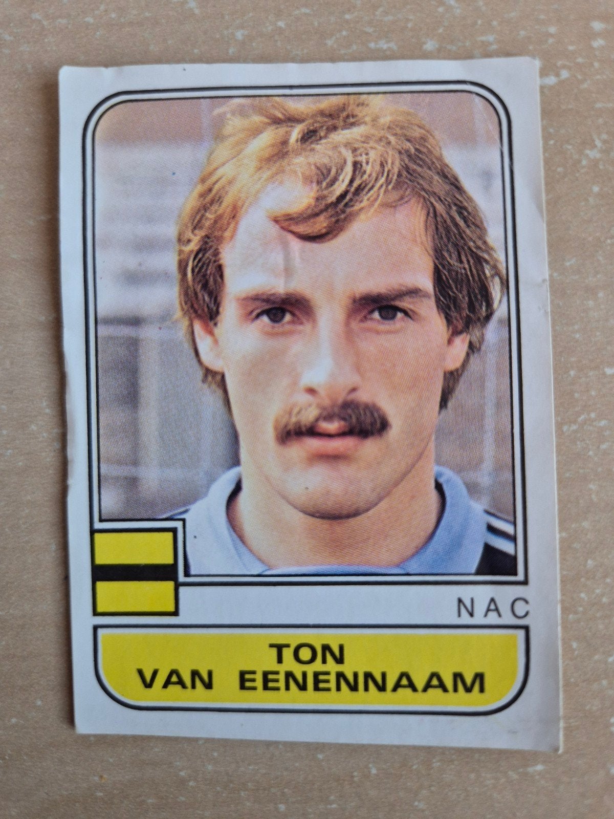 Panini Voetbal 82 Ton van Eenennaam NAC, Verzamelen, Ophalen of Verzenden, Zo goed als nieuw, NAC Breda, Poster, Plaatje of Sticker