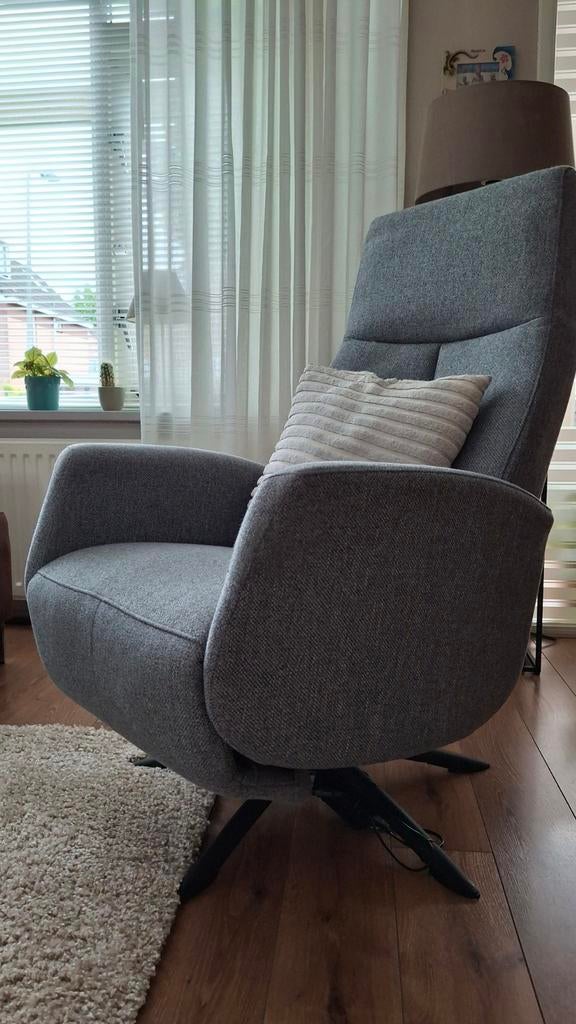Relax elektrische draaifauteuil, Huis en Inrichting, Fauteuils, Ophalen, 75 tot 100 cm, Zo goed als nieuw, Stof