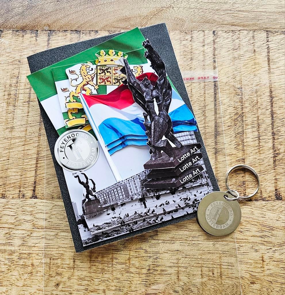 Feyenoord Kaart met Sleutelhanger - Rotterdam Souvenir, Ophalen of Verzenden, Nieuw, Feyenoord, Overige typen