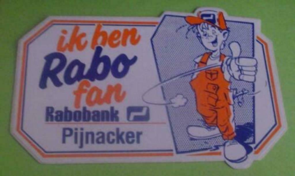 Stickers Ik ben Rabo fan Amsterdam(Rabobank), Ophalen of Verzenden, Zo goed als nieuw, Bedrijf of Vereniging