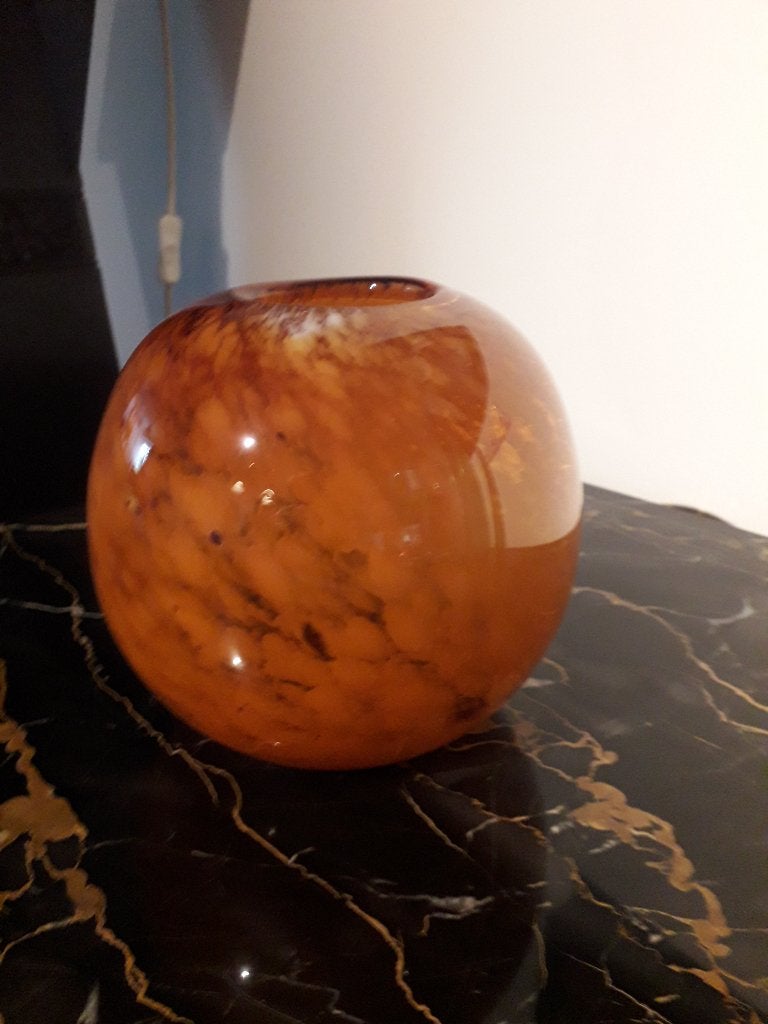 PRACHTIGE VINTAGE GEWOLKTE ORANJE BOLVAAS I.Z.G.STAAT, Antiek en Kunst, Ophalen of Verzenden