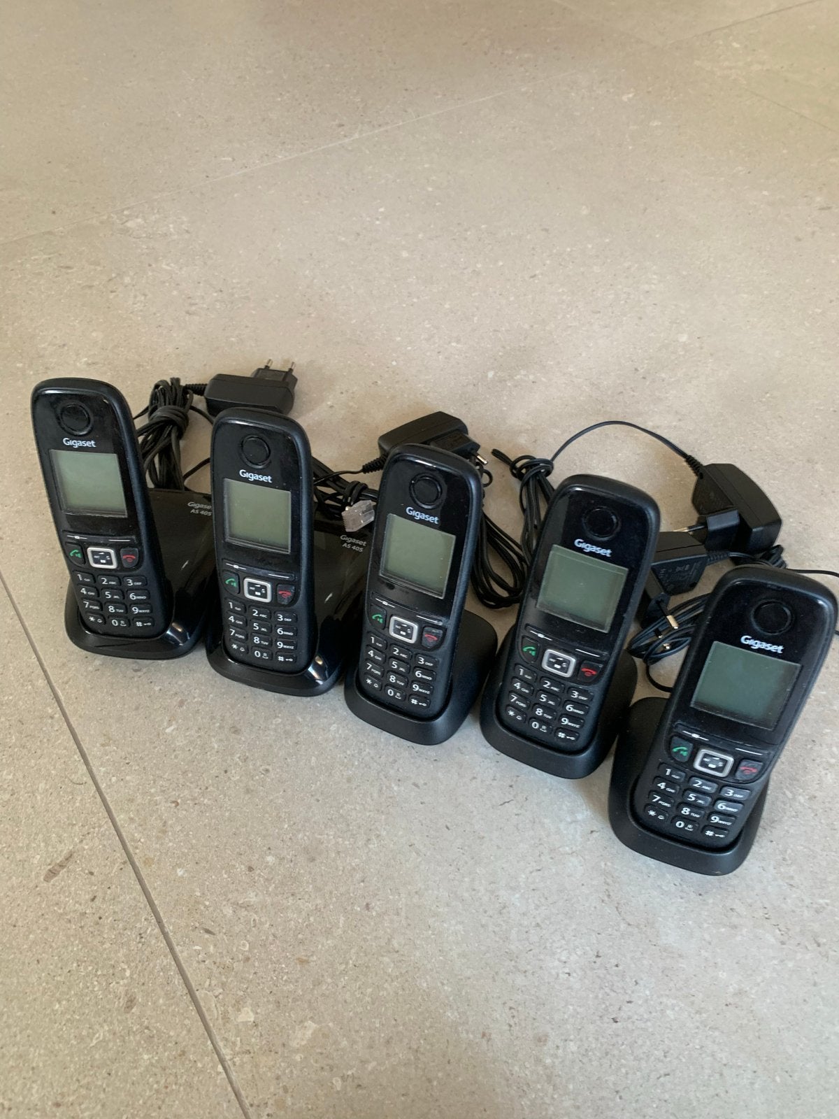 Gigaset AS405 DECT-telefoons - Set van 5, Telecommunicatie, Ophalen of Verzenden, Gebruikt, 4 handsets of meer