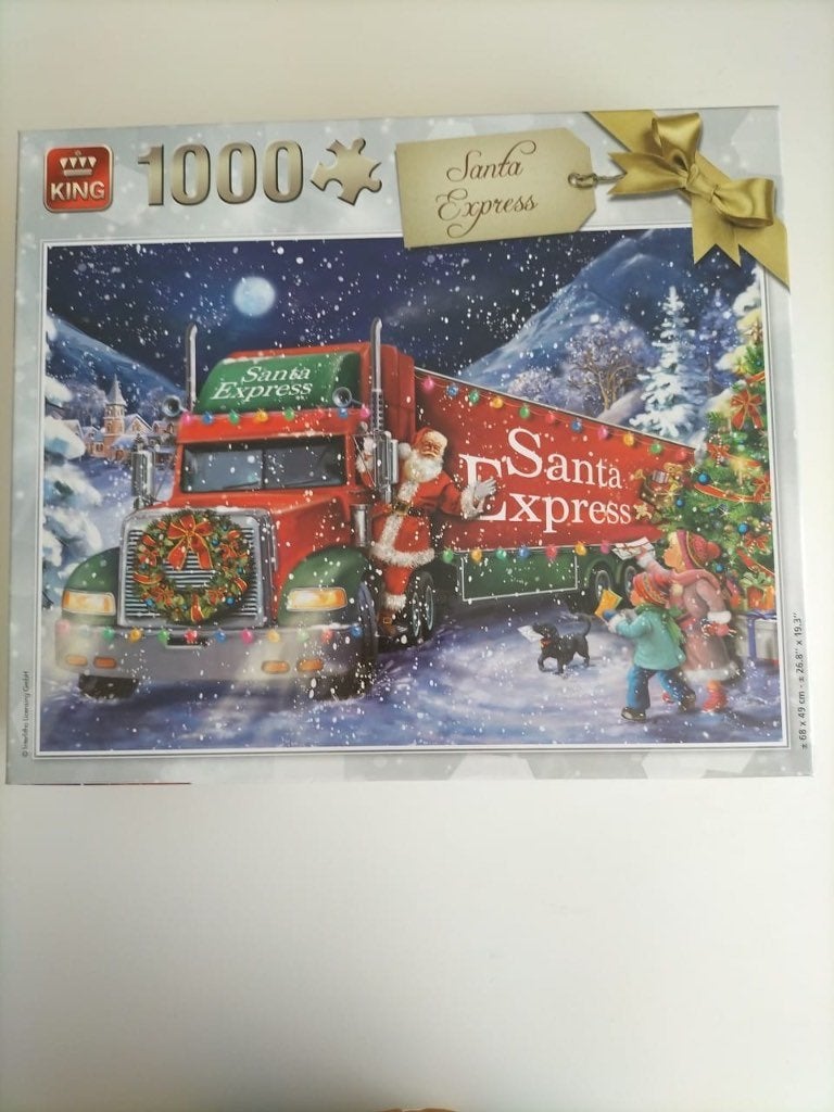 King puzzel (Santa express - Christmas collection), Ophalen, 500 t/m 1500 stukjes, Zo goed als nieuw, Legpuzzel