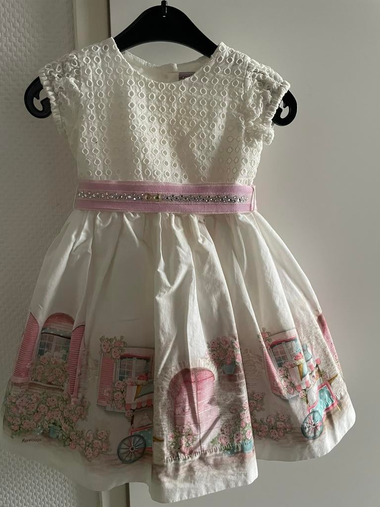 Monnalisa jurkje met petticoat rok 3 jaar, Ophalen of Verzenden, Zo goed als nieuw, Meisje, Jurk of Rok