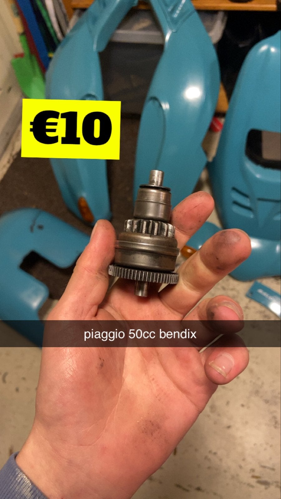 Piaggio 50cc Bendix Startmotor, Ophalen of Verzenden, Gebruikt, Blok