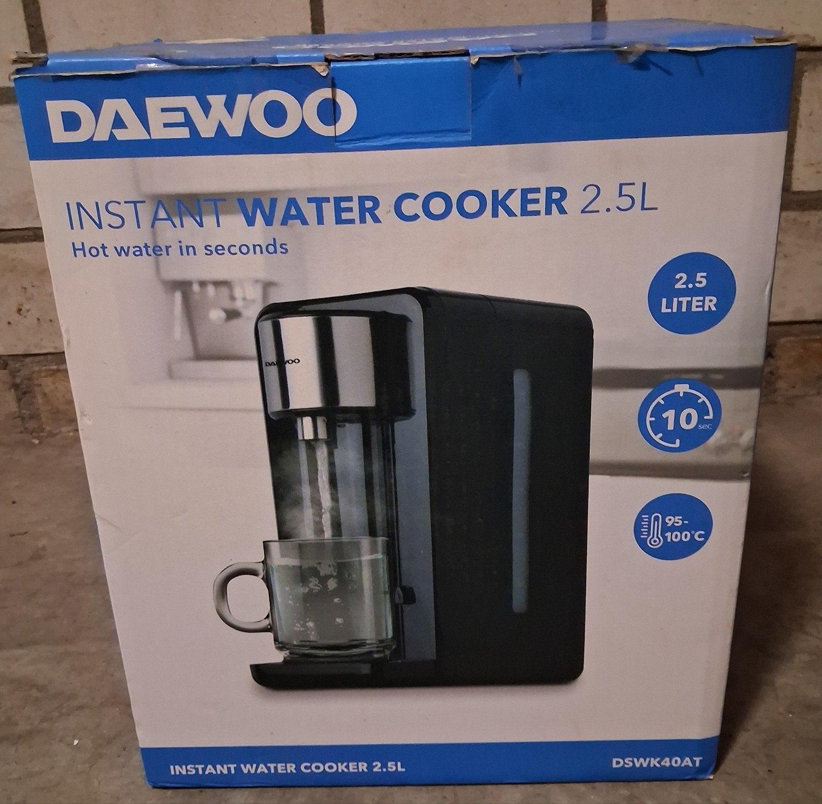 Daewoo Instant Water Cooker 2.5L - Heet water in seconden, 2 liter of meer, Ophalen of Verzenden, Nieuw, Rvs