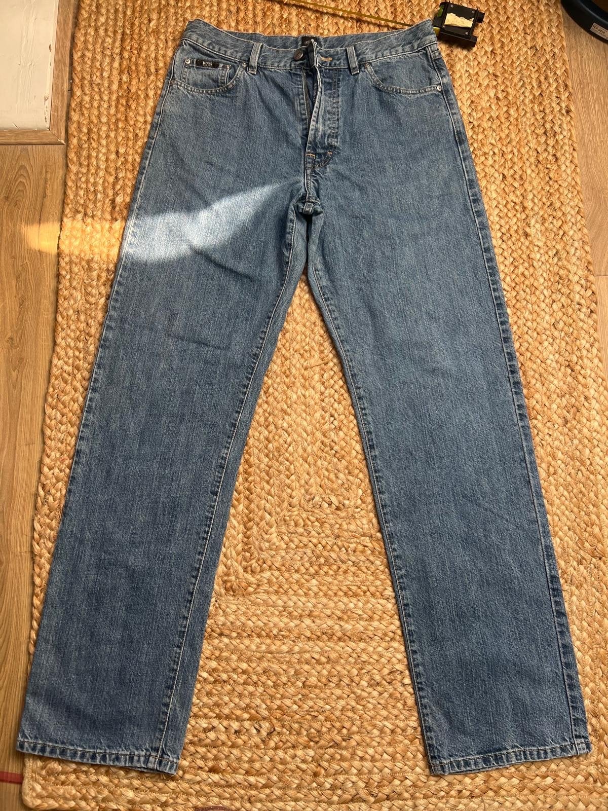 BOSS Hugo Boss Jeans - Maat W33-W34, Ophalen of Verzenden, Gedragen, Blauw, W33 - W34 (confectie 48/50)