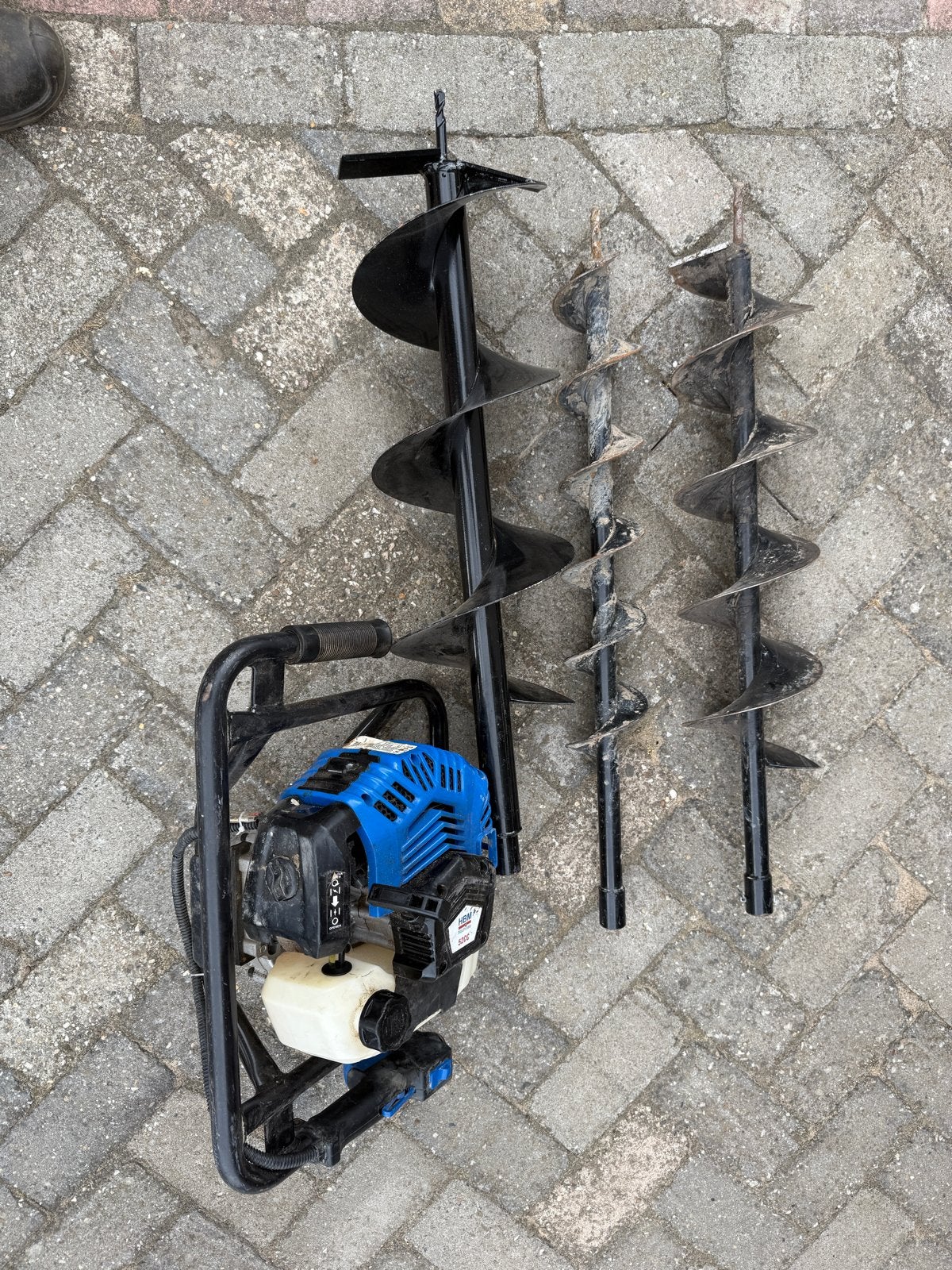 Grondboor HBM compleet met 3 boren (10, 15, 20 cm), Ophalen, Gebruikt, Overige typen