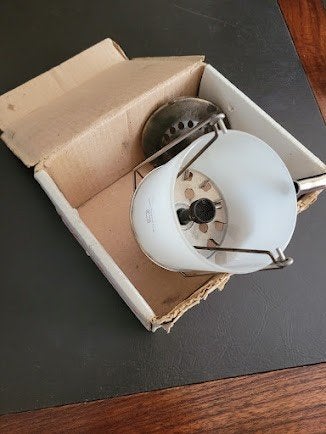campinggas lamp, Ophalen, Gebruikt
