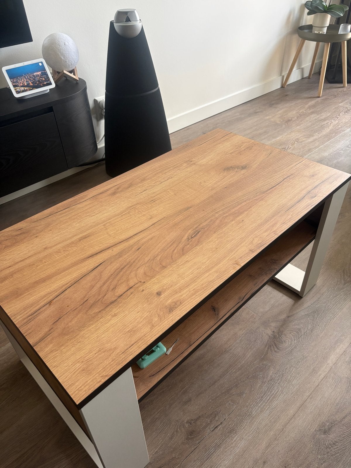Salontafel DGM / Craft Eik - Wit / 92x45x53 cm, Ophalen, 50 tot 100 cm, 50 tot 75 cm, 50 tot 100 cm
