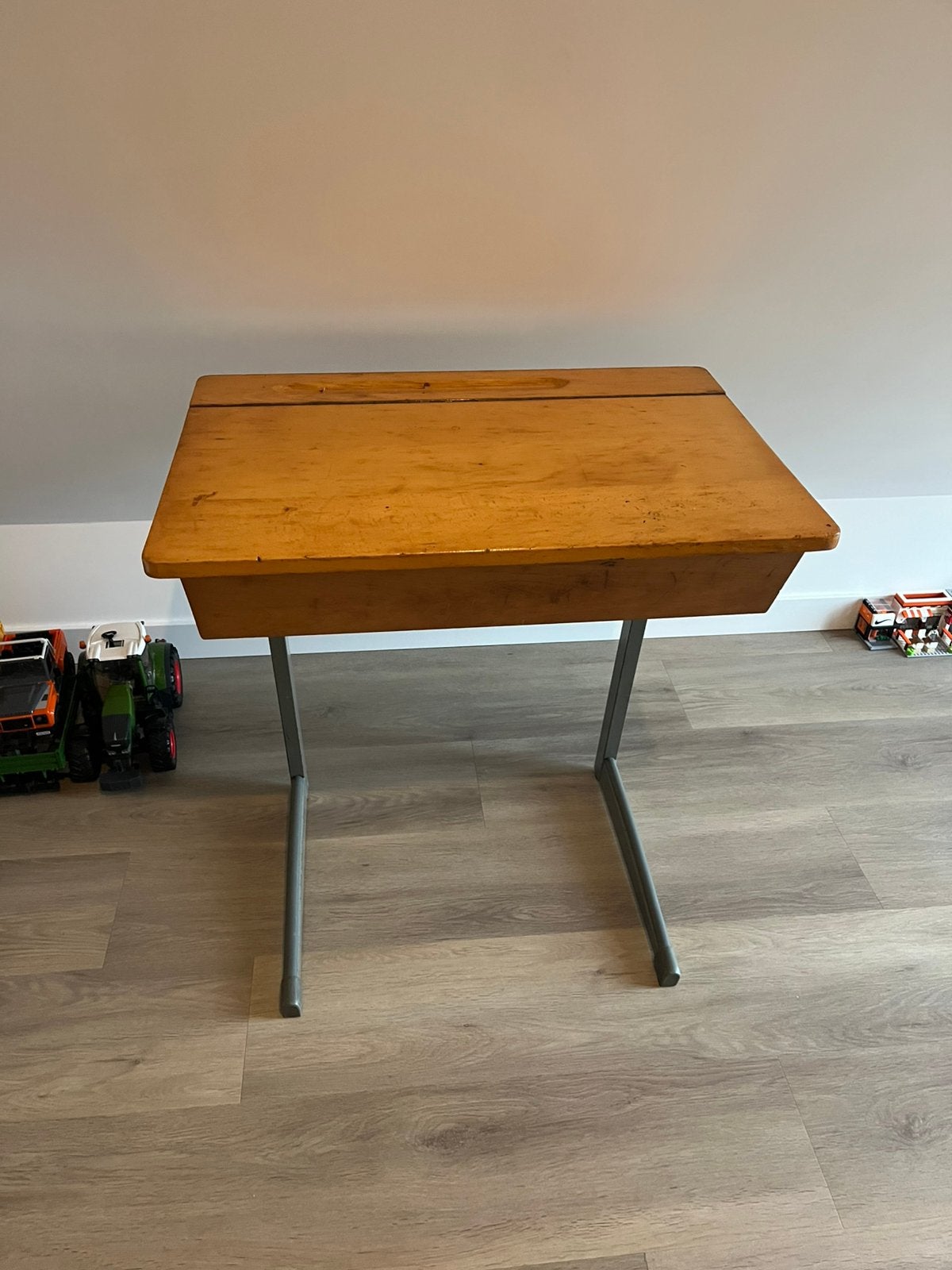 Oude schoolbank, Huis en Inrichting, Bureaus, Ophalen, Opbergruimte, Gebruikt, Hout