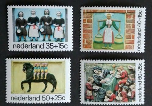 Nederland 1975 - nvph1079-1082 - Kinderpostzegels  Bbk, Ophalen of Verzenden, Na 1940, Postfris