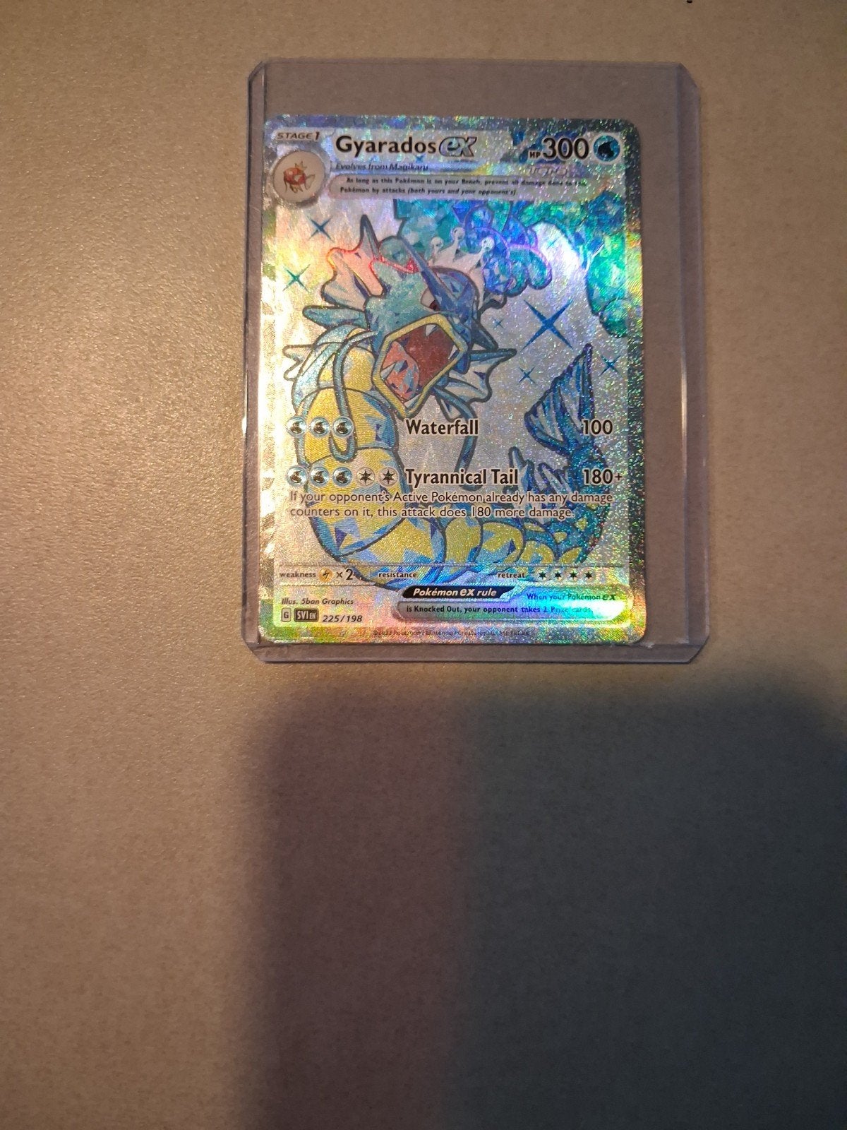 Gyarados ex 225/198 - Obsidian Flames - Pokémon Kaart, Hobby en Vrije tijd, Ophalen of Verzenden, Zo goed als nieuw, Losse kaart
