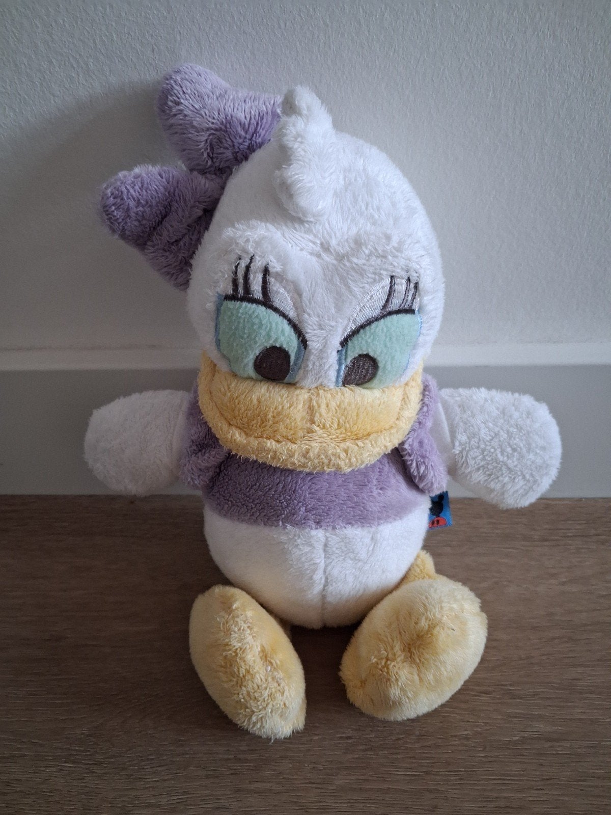 Knuffel Katrien Daisy Duck paars wit 25 cm K9987, Ophalen of Verzenden, Zo goed als nieuw