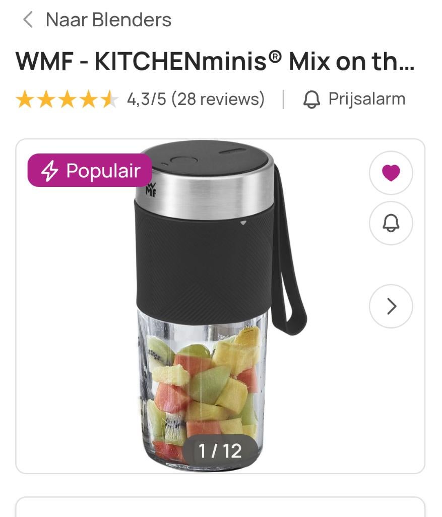 WMF kitchen Blender to go, Ophalen of Verzenden, Nieuw, Blender