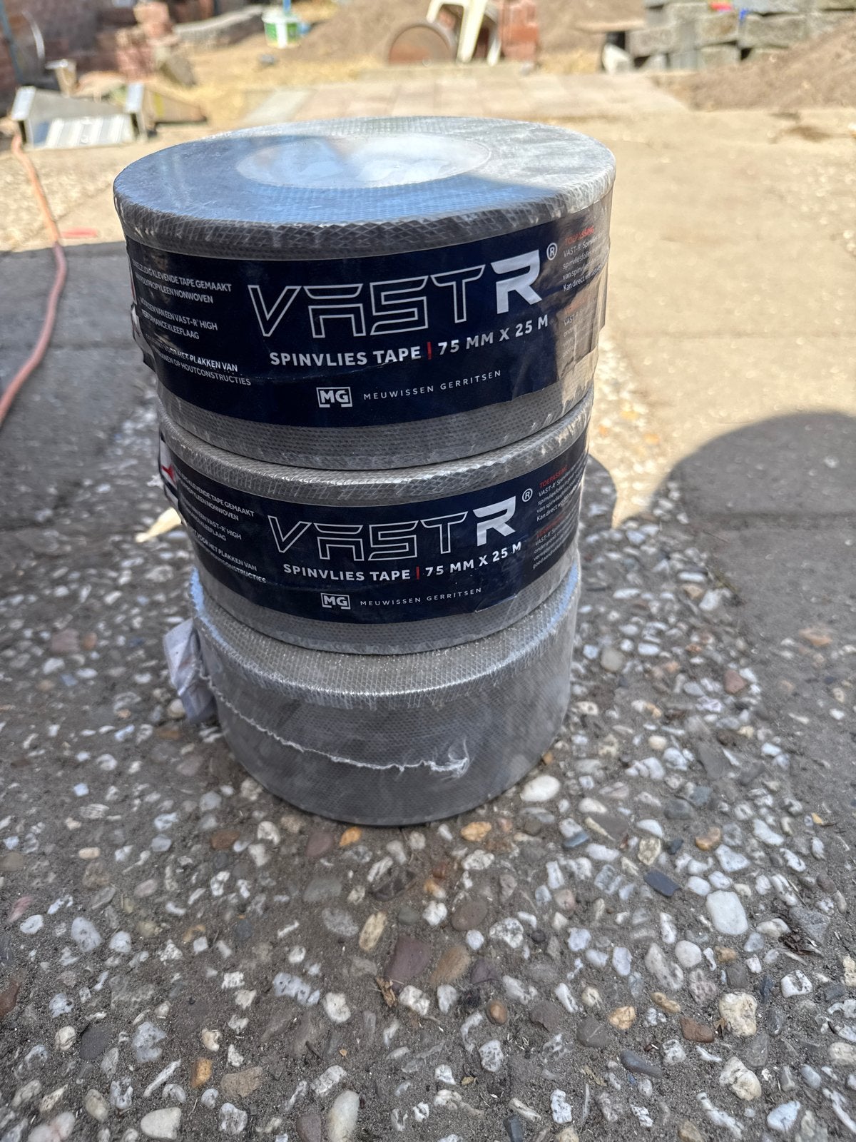 Spinvlies tape 75 mm x 25 m - VAST-R, Doe-het-zelf en Verbouw, Ophalen, Nieuw