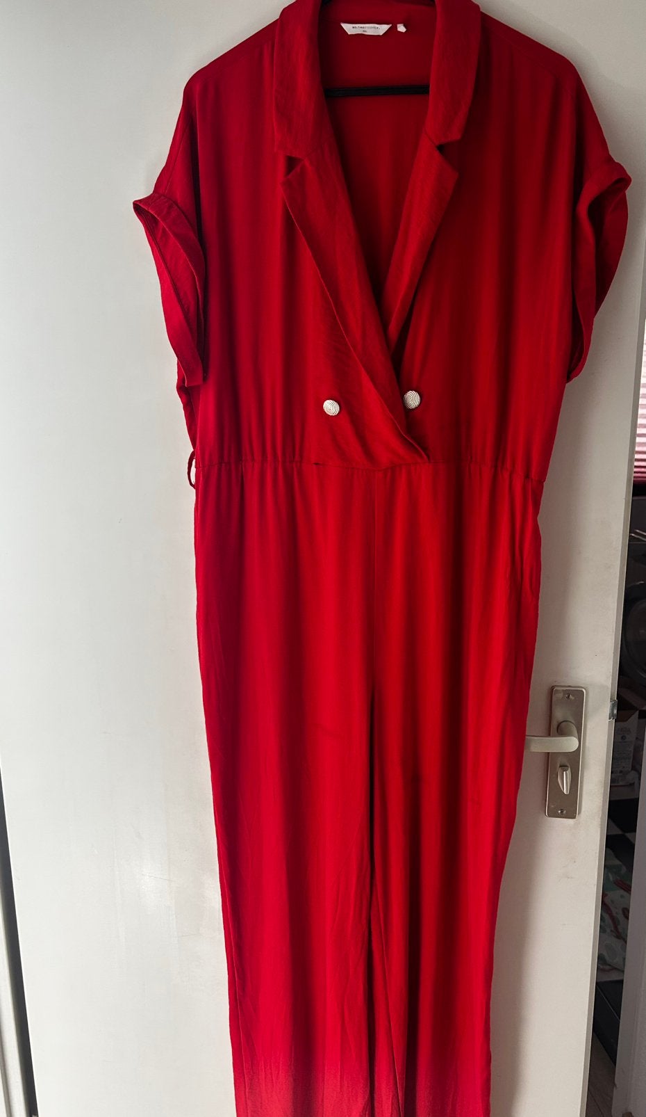 Melting Stockholm jumpsuit xxl rood zomer, Kleding | Dames, Jumpsuits, Ophalen of Verzenden, Zo goed als nieuw, Maat 46/48 (XL) of groter