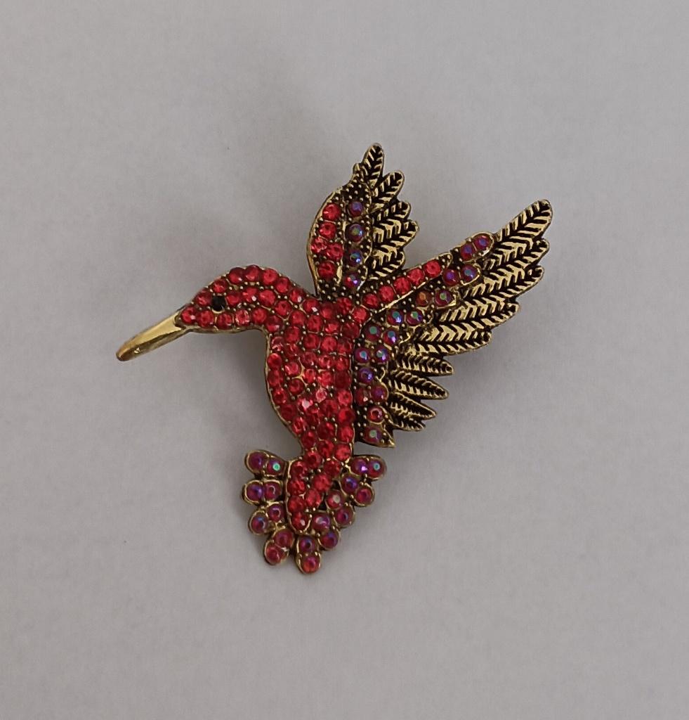 Kolibrie broche, Overige materialen, 4 tot 7 cm, Overige kleuren, Nieuw