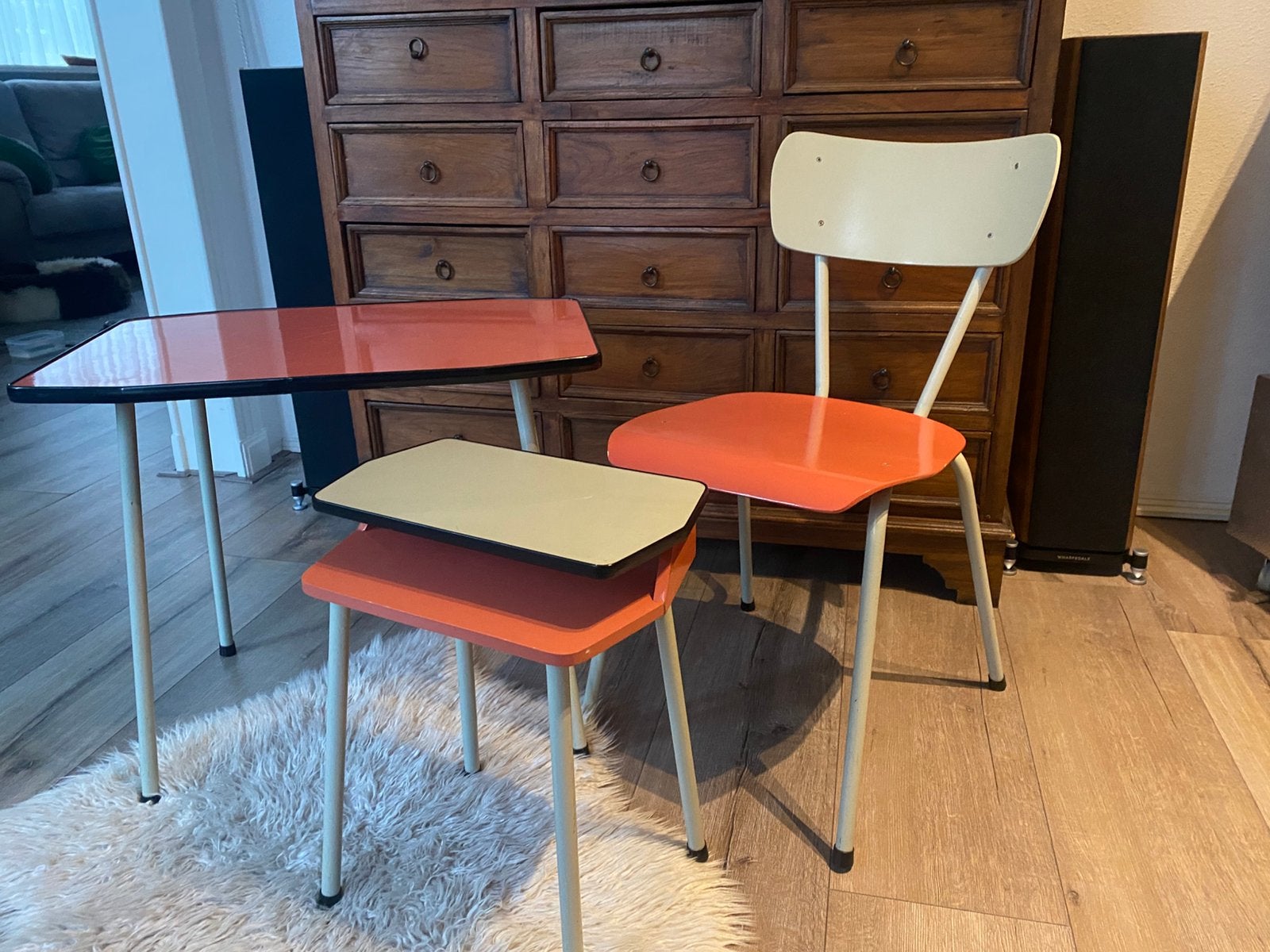 Vintage uniek formica Auping setje uit de jaren ‘50, Ophalen, Tafel