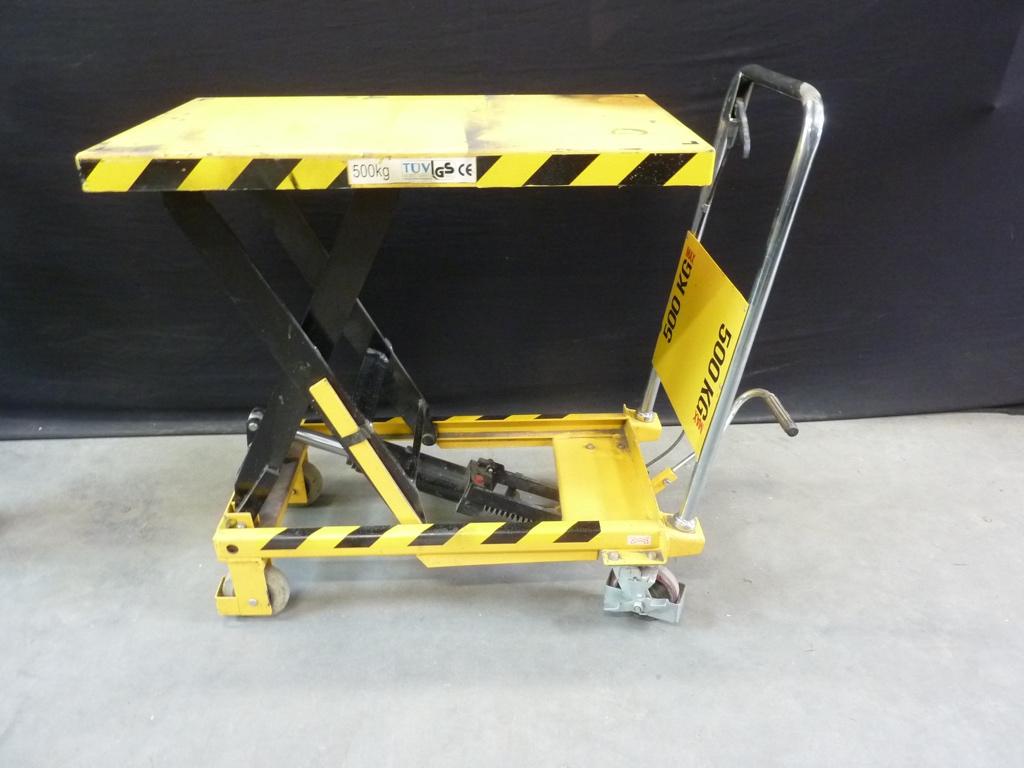 heftafel / verrijdbare hef tafel max 500kg. materiaallift, Gebruikt, Garagekrik, Handelsonderneming Hendriksen, Ophalen of Verzenden