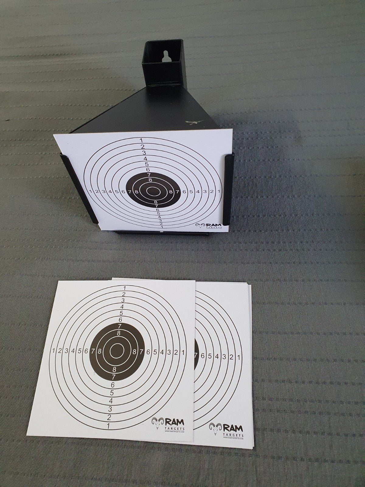 Schietdoelhouder met RAM Targets schietkaarten, Ophalen