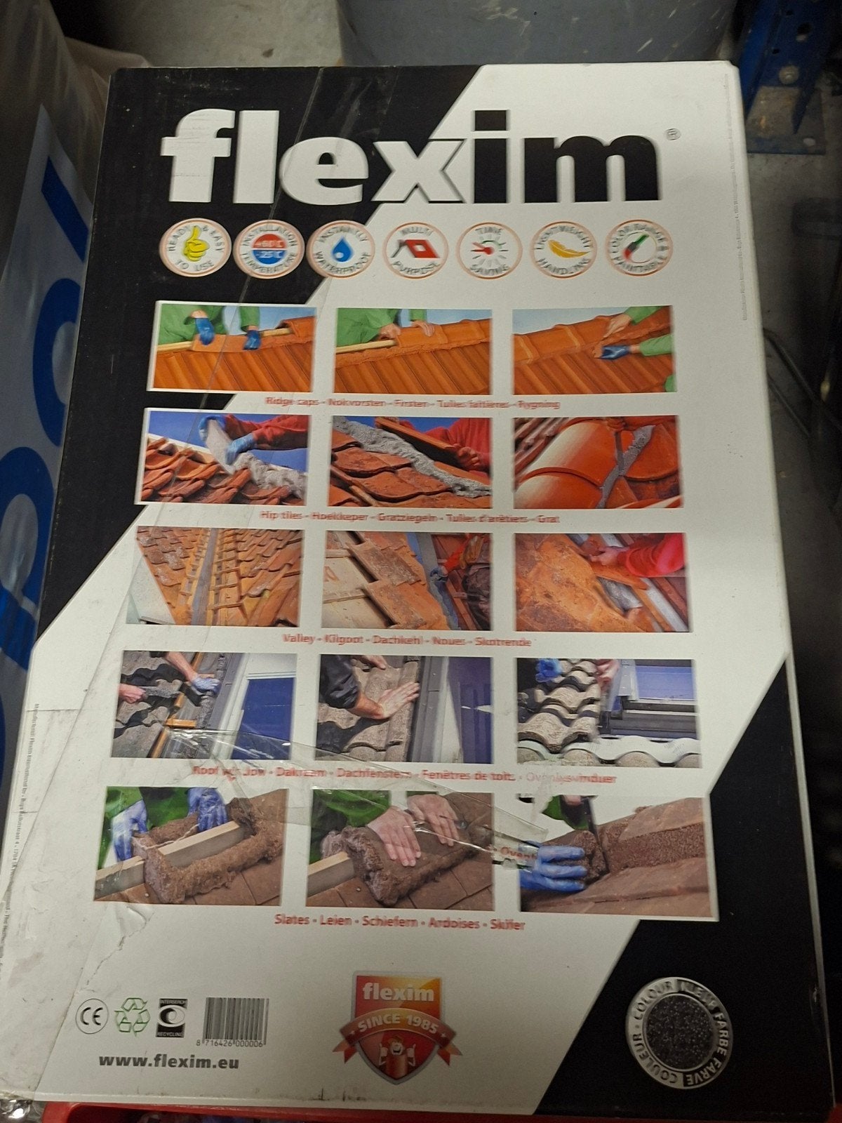 Flexim Dakmortel voor Dakpannen en Leien - Nieuw in Doos, Doe-het-zelf en Verbouw, Steen of Klei, Zwart, Nieuw, Ophalen of Verzenden