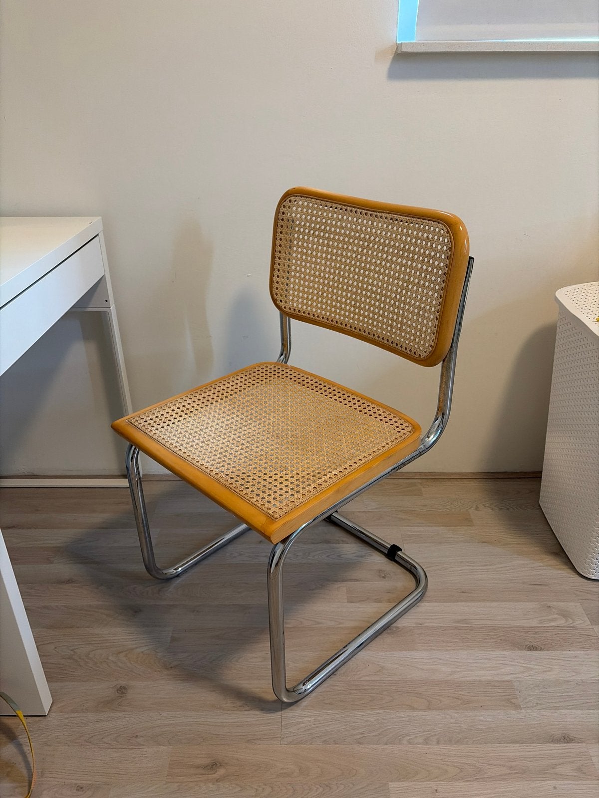 Thonet Cesca Breuer look stoel met nette webbing zitting, Huis en Inrichting, Stoelen, Ophalen, Gebruikt, Overige kleuren, Eén