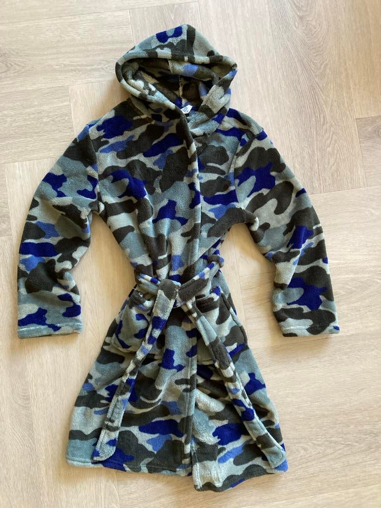 Hema Badjas 134/140 Legerprint, Kinderen en Baby's, Ophalen of Verzenden, Zo goed als nieuw, Jongen of Meisje