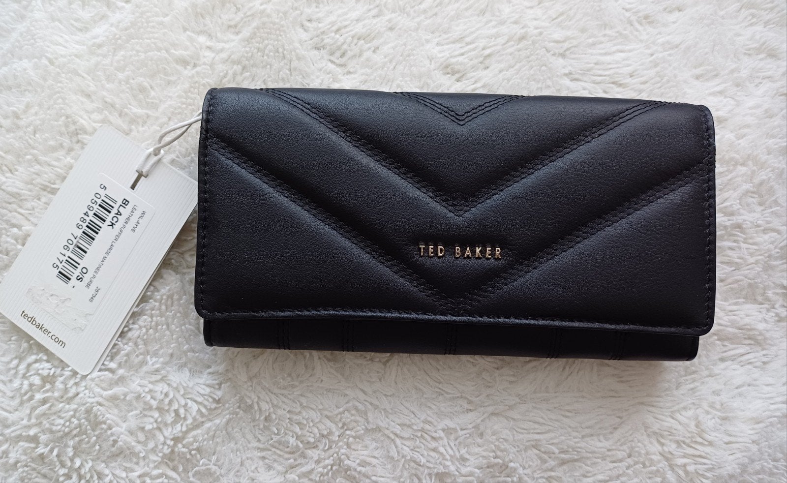 Ted Baker Leren Portemonnee Zwart - Nieuw met label, Sieraden, Tassen en Uiterlijk, Portemonnees, Leer, Zwart, Nieuw, Ophalen