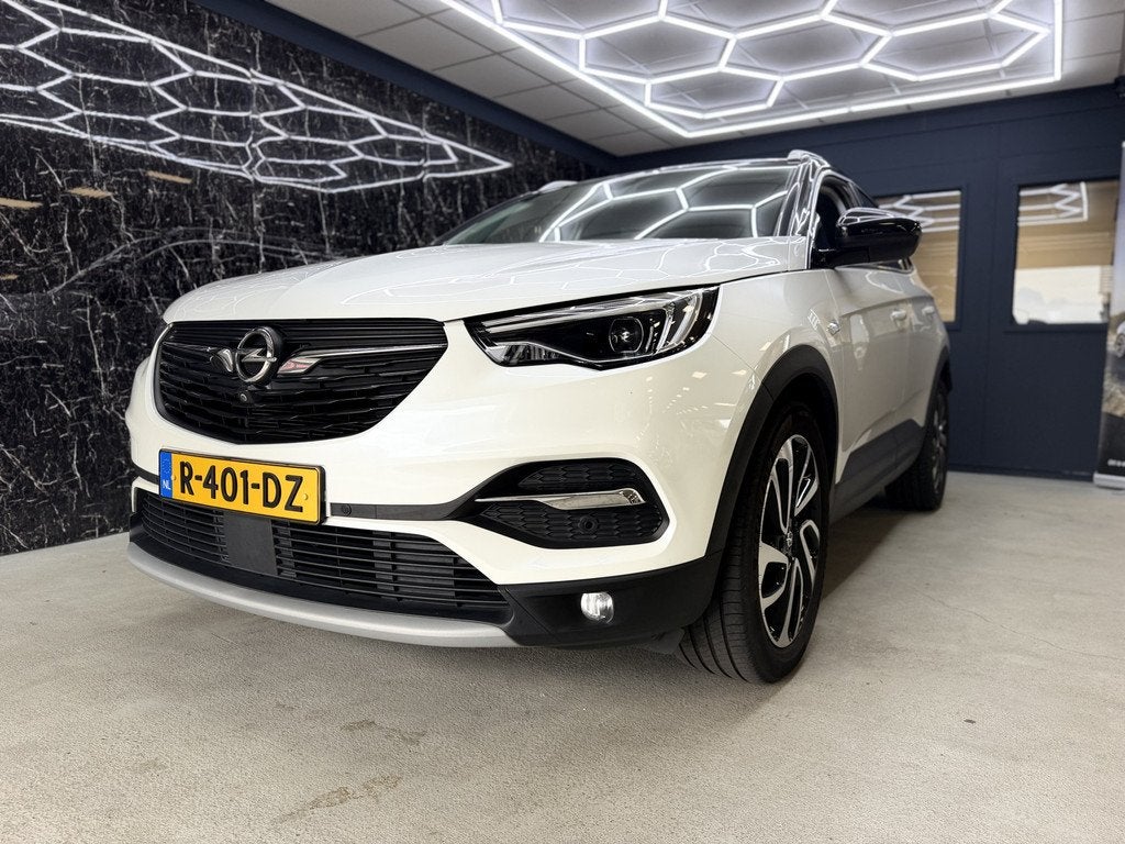 Opel Grandland X 1.6 Turbo Ultimate (bj 2019, automaat), Auto's, Opel, 1380 kg, Gebruikt, 4 cilinders, Wit