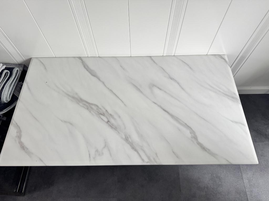 Marmer salontafel, Huis en Inrichting, Tafels | Salontafels, Ophalen, 100 tot 150 cm, 50 tot 100 cm, Metaal