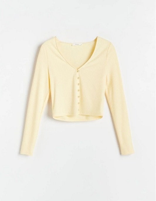 Pale yellow top (Reserved), Geel, Nieuw, Ophalen of Verzenden, Lange mouw