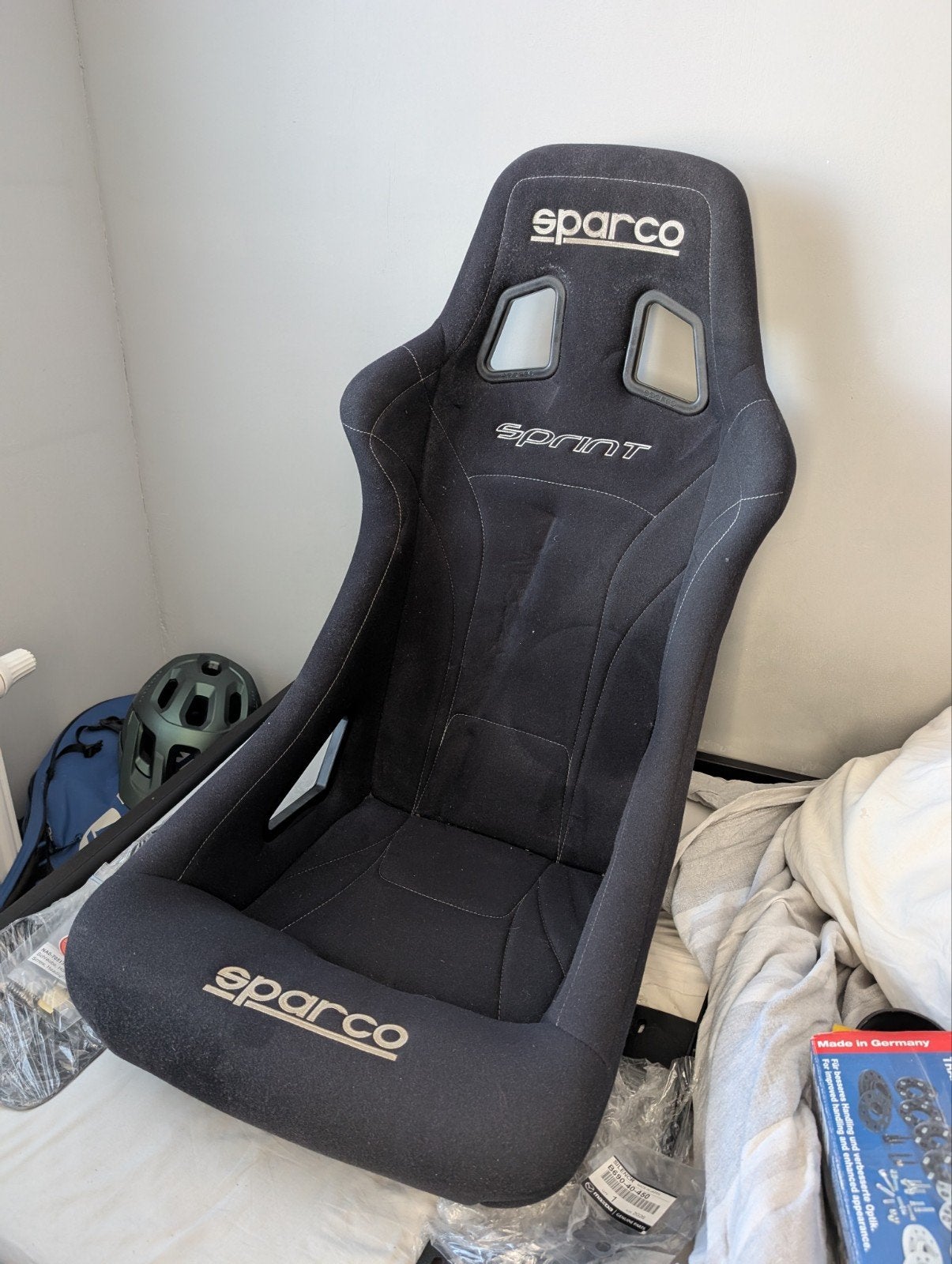 Sparco Sprint stoelen 2 stuks met rails, Ophalen, Gebruikt, Racestoel