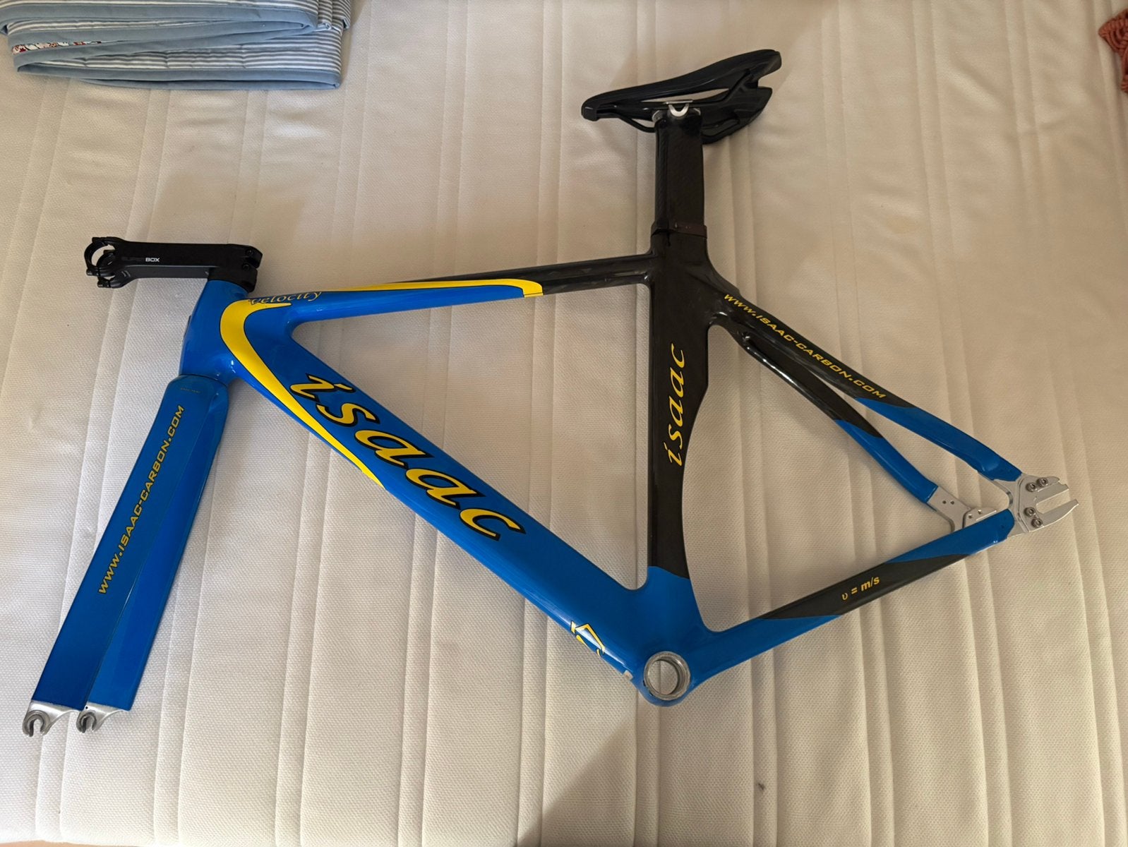 Isaac Velocity baanfiets Frameset - Carbon frame, Fietsen en Brommers, Overige merken, Carbon, Ophalen of Verzenden, Zo goed als nieuw
