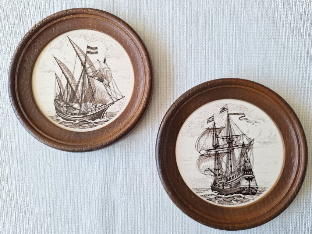 Tegels tableau zeilschepen, Antiek en Kunst, Ophalen of Verzenden